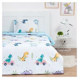Постельное бельё 1.5сп Lovelife «Динозавры» 143х215 см, 150х214 см, 50х70 см-1 шт, 125г/м2 сатин