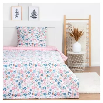 Постельное бельё 1.5сп Lovelife Happy 143х215 см,150х225 см,70х70 см-1 шт,125г/м2 сатин