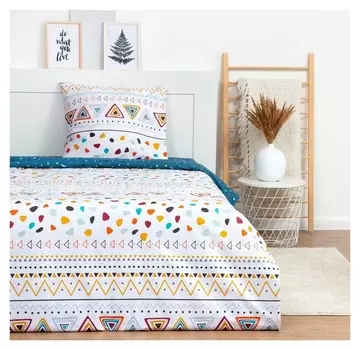 Постельное бельё 1.5сп Lovelife "Индейцы" 143х215 см,150х225 см,70х70 см-1 шт,125г/м2 сатин