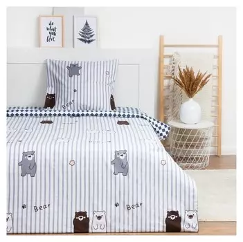 Постельное бельё 1.5сп Lovelife "Мишки" 143х215 см,150х225 см,70х70 см-1 шт,125г/м2 сатин