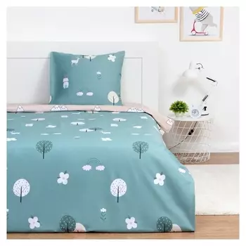 Постельное бельё 1.5сп Lovelife Nature 143х215 см, 150х214 см, 70х70 см-1 шт, 125г/м2 сатин