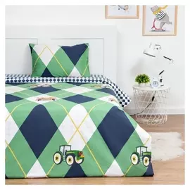 Постельное бельё 1.5сп Lovelife «Трактор» 143х215 см, 150х225 см, 50х70 см-1 шт, 125г/м2 сатин
