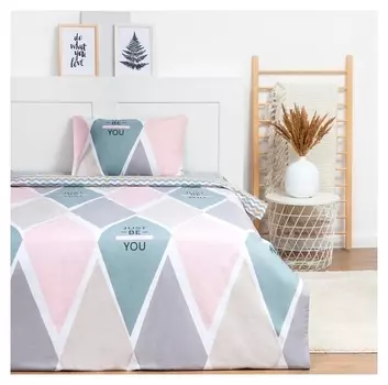 Постельное бельё 1.5сп Lovelife "You" 143х215 см,150х225 см,50х70 см-1 шт,125г/м2 сатин