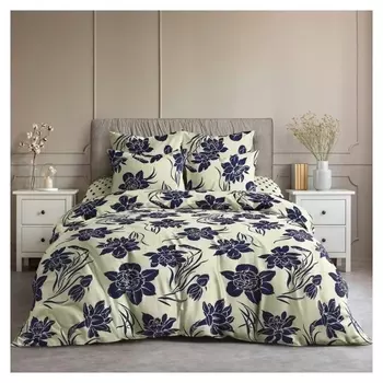 Постельное бельё 1,5сп ночь нежна тюльпаны 145х215см, 147х215см, 70х70см 2шт, бязь 120г/м² 100% хлопок