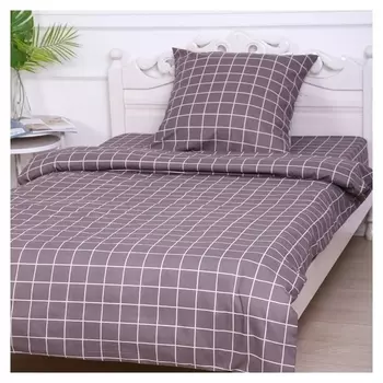 Постельное бельё 1,5сп таттерсол, цвет шоколад, 150х210см, 150х210см, 70х70 см, бязь, 120 г/м, хлопок 100%