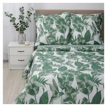 Постельное бельё 1,5сп традиция тропик 147х217 см, 150х220 см, 70х70 см 2шт, бязь 125 г/м хл1