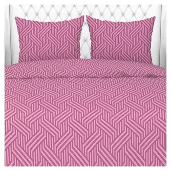 Постельное бельё 2 сп бесконечность, ягодный, 175х210 см, 175х210 см, 70х70 см 2шт, бязь, 105г/м, 100% хлопок