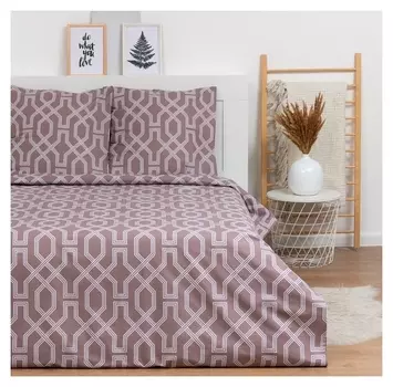 Постельное бельё 2 сп Lovelife «Римский орнамент»: пододеяльник 180х217см+наволочка 70х70см-2шт, поплин