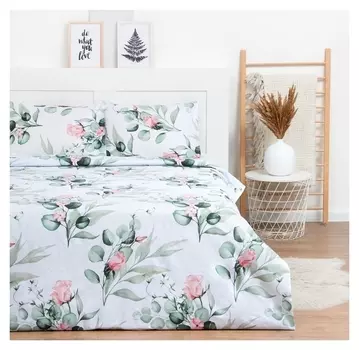 Постельное бельё 2 сп Lovelife «Розы»: пододеяльник 180х217см+наволочка 50х70см-2шт, поплин, 125 г/м²