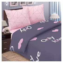 Постельное бельё 2сп традиция только любовь 175х217,180х220,70х70см 2шт, поплин 110г/м, хлопок 100%