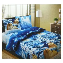 Постельное бельё 2сп традиция «Волки» 175х217 см, 180х220 см, 70х70 см-2шт