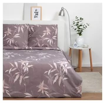 Постельное бельё экономь и Я 1,5 сп "Ботаника" 147х215 см,150х215 см,70х70 см-2 шт, полисатин, 80 г/м²