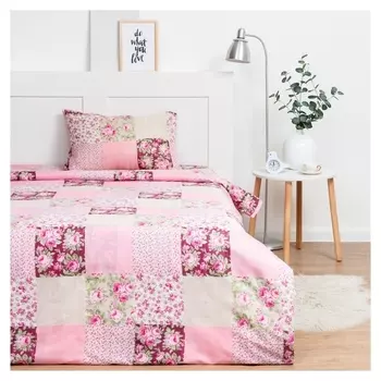 Постельное бельё экономь и Я 1,5 сп «Цветы» 143х215 см, 145х214 см, 50х70 см-1шт, 60 г/м2, микрофибра