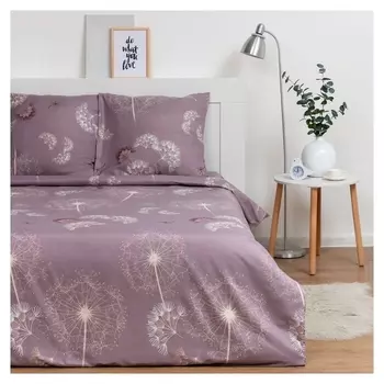 Постельное бельё экономь и Я 1,5 сп «Одуванчики» 147х210 см, 150х215 см, 70х70 см-2 шт, полисатин, 80 г/м²