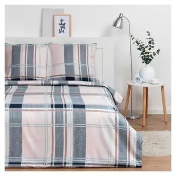 Постельное бельё экономь и Я 2 сп «Клетка» 175х215 см, 200х215 см, 70х70 см-2 шт, полисатин, 80 г/м²