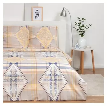 Постельное бельё экономь и Я евро "Винтаж" 200х215 см,200х215 см,70х70 см-2 шт, полисатин, 80 г/м²