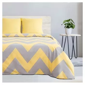 Постельное бельё этель евро «Жёлтый шеврон» 200х217, 220х240, 70х70-2 шт