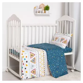 Постельное бельё беби Lovelife "Индейцы" 112х147 см, 60х120+20 см, 40х60 см, 100% хлопок, сатин