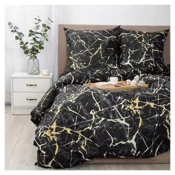Постельное бельё евро традиция мрамор 200х217см, 220х240см, 70х70см 2шт, бязь 125 г/м 100% хлопок