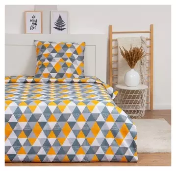 Постельное бельё Lovelife 1.5 сп "Геометрия" 147х210,150х215,70х70-1 шт,100% хлопок, бязь 120г/м2