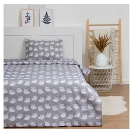 Постельное бельё Lovelife 1.5 сп «Совушки» 147х210,150х215,50х70 -1 шт, 100% хлопок, бязь 120 г/м2