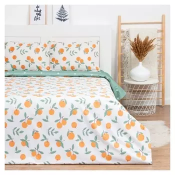 Постельное бельё Lovelife 2сп «Апельсиновый рай» 175х215 см, 200х225 см, 50х70см-2шт, 100%хлопок, сатин, 125г/м