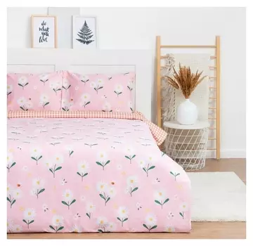 Постельное бельё Lovelife 2сп "Полевые ромашки" 175х215см,200*225см,50х70см-2шт,100%хлопок,сатин,125г/м