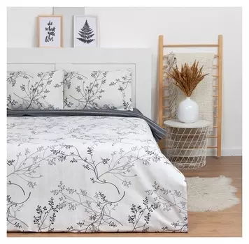 Постельное бельё Lovelife евро «Сакура» 200х217 см, 225х240 см, 50х70см-2шт,100%хлопок,сатин,125г/м²