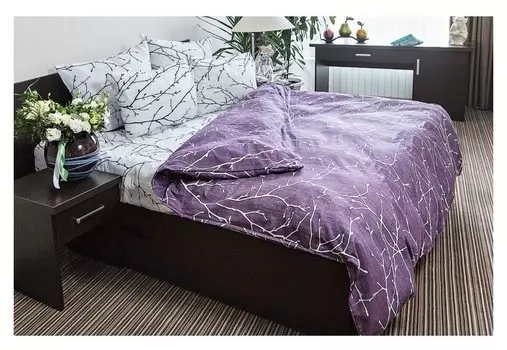 Постельное бельё ночь нежна 1,5сп «Верба», 145х215, 150х220, 70х70см 2шт, поплин