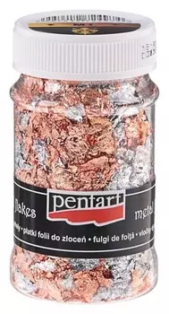 Поталь в хлопьях Серебро-медь