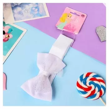 Повязка для волос "Модница" сверкание, 10,5х6,5 см, белый