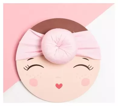 Повязка на голову крошка Я "Восток" цв. розовый. р-р 46-48