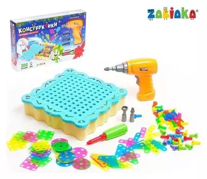 Познавательный конструктор «Конструктики», с подсветкой и электродрелью