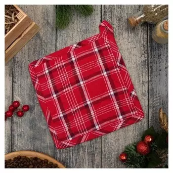 Прихватка "Christmas Eve" 20х20см, 80% хлопок 20% п/э