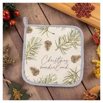 Прихватка "Christmas Tree" 19х19см, саржа, 100% х/л,ватин 250г/м2