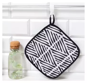 Прихватка "Этель" марокко 19х19см,100% х/л, репс 210 г/м2