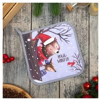 Прихватка "Magic Winter" 19х19 саржа,100% х/л,ватин 250г/м2