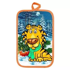 Прихватка прямоугольная рис.17 22х15 см, поролон, пэ 100%