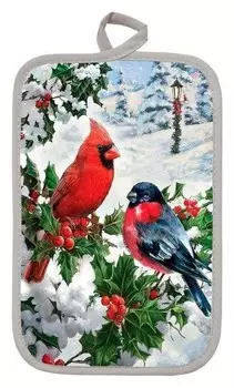 Прихватка прямоугольная рис.27 22х15 см, поролон, пэ 100%