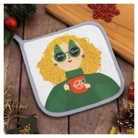 Прихватка "Winter" 19х19 см, саржа, 100% х/л, ватин 250г/м2