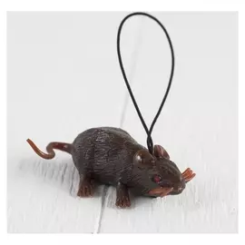 Прикол резиновая «Мышь», цвет коричневый