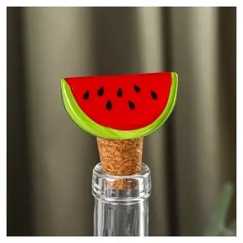 Пробка для бутылки доляна «Арбуз», 6×6 см