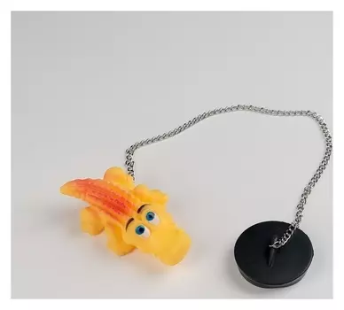 Пробка для ванны с игрушкой «Крокодил», D=4,8 см, цепочка 40 см