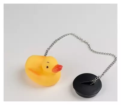Пробка для ванны с игрушкой «Утёнок», D=4,8 см, цепочка 40 см