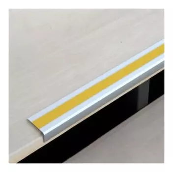 Профиль противоскользящий алюм угол для ступени 52х27х1000мм жел (Atm1gf2)