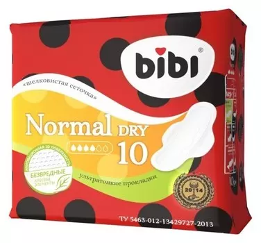 Прокладки Bibi Normal Dry, 10 шт