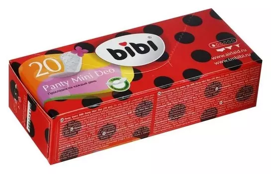 Прокладки ежедневные «Bibi» Panty Mini, Deo 20 шт/уп.
