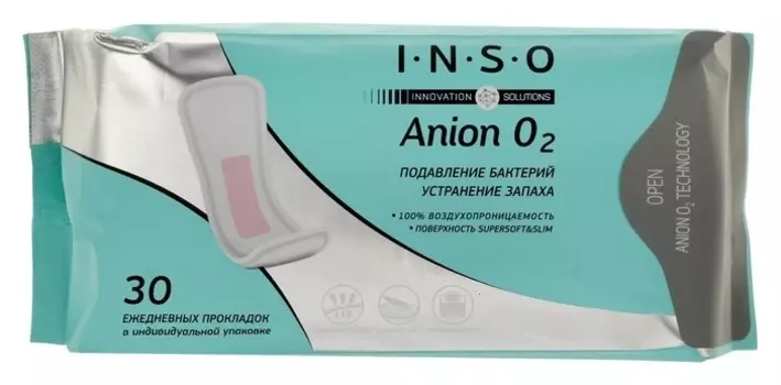 Прокладки ежедневные Inso Anion O2, 30 шт