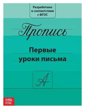 Прописи Первые уроки письма 20 страниц