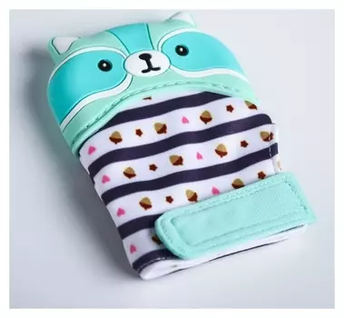 Прорезыватель рукавичка Енотик, на липучке